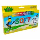 Massa para Modelar Acrilex com 15 cores Soft 220 gramas