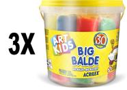  Massa para Modelar Big Balde Art Kids 3 Unidades de 1.5 Kg