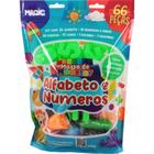 Massa para Modelar Criativa Alfabeto e Numeros 600G 66PCS - Magic KIDS