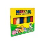 Massa para modelar- Massinha MASSABEL com 6 cores