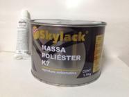 Massa poliéster k7 1.5kg + cat. skylack repintura automotiva