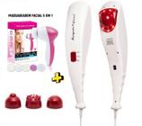 Massageador Elétrico Profissional 110v + Massageador Facial 5x1