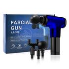 Massageador Elétrico Relaxamento Muscular Facial Físico Fitness 6 Níveis - Fascial Gun LE-320 Azul - Smart Bracelet