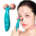 Massageador Facial 3D Roller Limpeza Spa Estimular Rejuvenescimento Terapêutica Portátil Compacto Manual