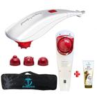 Massageador para Relaxamento Muscular com Infravermelho Fisioterápico + Creme Sebo de Carneiro - MS Fisio