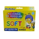 Massinha de Modelar Acrilex Soft 12 Cores 180g Não Toxíca