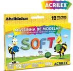 Massinha de Modelar Soft Acrilex c/ 12 cores 07312