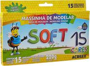 Massinha Soft 15 Cores Acrilex Pronta Entrega