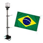 Mastro com Luz Circular de Ancoragem e Estrobo Led 12v + Bandeira do Brasil - REI MARINE