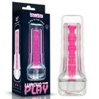 Masturbador em Formato de Vagina Lanterna que Brilha no Escuro Fosforescente 8.5'' Pink Glow - Lovetoy