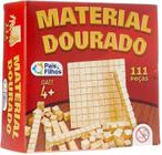 Material dourado para aprender matematica 111 peças madeira