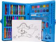 Kit Estojo Escolar Infantil Maleta de Colorir e Desenhar Unicórnio 150  Peças - Fun Game - Kit de Colorir - Magazine Luiza