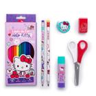 Material Escolar Papelaria Kit Infantil Hello Kitty 18 Pçs