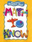 Math to know teachers resource book - HOUGHTON MIFFLIN