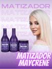 Matizador platinum Maycrene 3 passos 3x500g para cabelos loiros e amarelado grisalhos