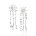 Maxi brinco candelabro flor de prata BRANCO 820137 Rommanel