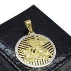Medalha De São Jorge Alto Revelo E Inscrição Banho De Ouro 18k 4321