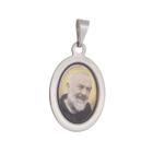Medalha Padre Pio em Inox para Cadeia de Consagração