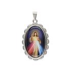 Medalha Pingente Jesus Misericordioso Oval