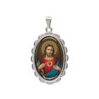Medalha Pingente Sagrado Coração de Jesus Oval