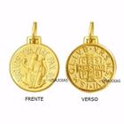 Medalha São Bento Dupla Face Original 21 milímetros Ouro 18K K340