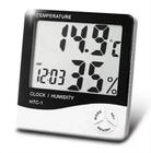 Medidor de temperatura Termo-higrômetro Digital Relógio