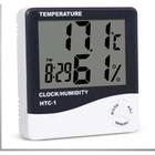 Medidor Umidade Temperatura Relógio Digital Higrômetro