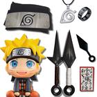 Kit Completo do Naruto Aldeia da Folha Vem Com Kunai Shuriken Bandana e Um  Boneco do Naruto no Shoptime