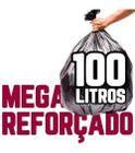 Mega Reforçado Saco De Lixo 100 Litros 100 Un Preto