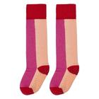Meia 3/4 Cano Alto Bicolor Rosa Antiderrapante Infantil - Miimos Meia 3/4 Cano Alto Bicolor Rosa Antiderrapante Infantil - Miimos