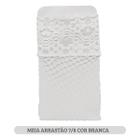 Meia Arrastão 7/8 Colorida com Renda Adulto Branca Fantasia