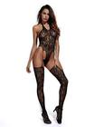 Meia Arrastão Sensual Corpo Bodystocking Lingerie ElaShopp - Preto - 4