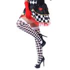 Meia Calça 7/8 Cosplay Quadriculada Xadrez Losango Carnaval Halloween Circo Zumbi Terror