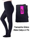 Meia Calça Preta Com Pé Fio 40 Grossa Lycra Tamanho Extra GG Grande Cintura Alta Frio Inverno Moda