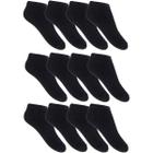 Meia Cano Baixo Masculino Preto Algodão Kit 12 Pares de Meias