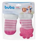 Meia Com Mordedor Silicone - Livre De Bpa Rosa - 13781 Buba