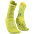 Meia Compressport Pro Racing Socks Run High V4.0 Primrose/Fjord Blue