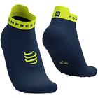 Meia Compressport Pro Racing Socks Run Low V4.0 Blues-Green Sheen