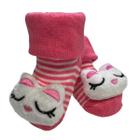 Meia de Bebê com Bichinho 3D Pantufa Quentinha 0 a 12 M