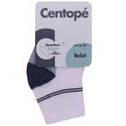 Meia de Bebê Masculino 17 a 21 Branco e Azul - CENTOPÉ