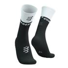 Meia de Compressão Média - Mid Socks V2 Preto e Branco - COMPRESSPORT