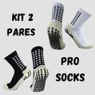 Meia Esportiva Antiderrapante Futebol Pro Socks Tipo Trusox Profissional de Compressão 2 Pares