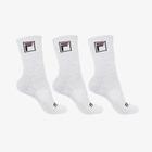 Meia Fila Cano Alto Fbox Kit Com 3 Pares Unissex - Branca