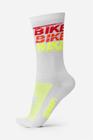 Meia HUPI Bike Bike Bike Branco