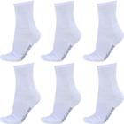 Meia HUPI Casual Cano Longo Algodão Branco G - Kit 06 Pares