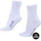 Meia HUPI Casual Cano Longo Algodão Branco G - Kit 12 Pares