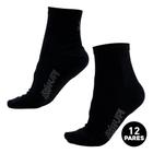 Meia HUPI Casual Cano Médio Algodão Preto M - Kit 12 Pares