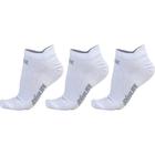 Meia HUPI Casual Invisível Algodão Branco G - Kit 03 Pares