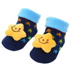 Meia Infantil Bebê Menino 3D Estrela Pantufa Divertida