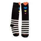 Meia Infantil Menina Cano Longo 3/4 Hearts 3D Minicatura